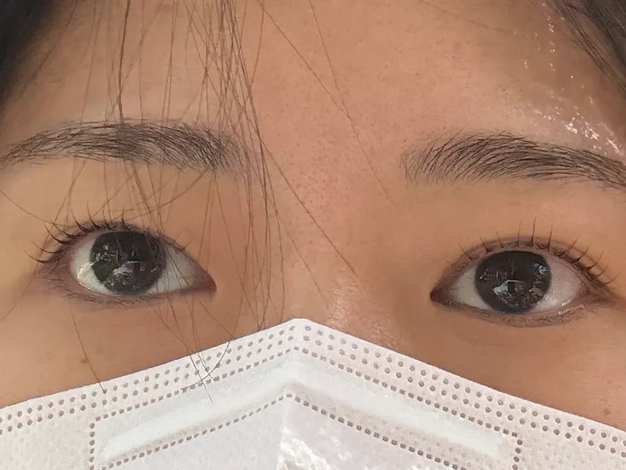 속눈썹펌 시술 준비 모습