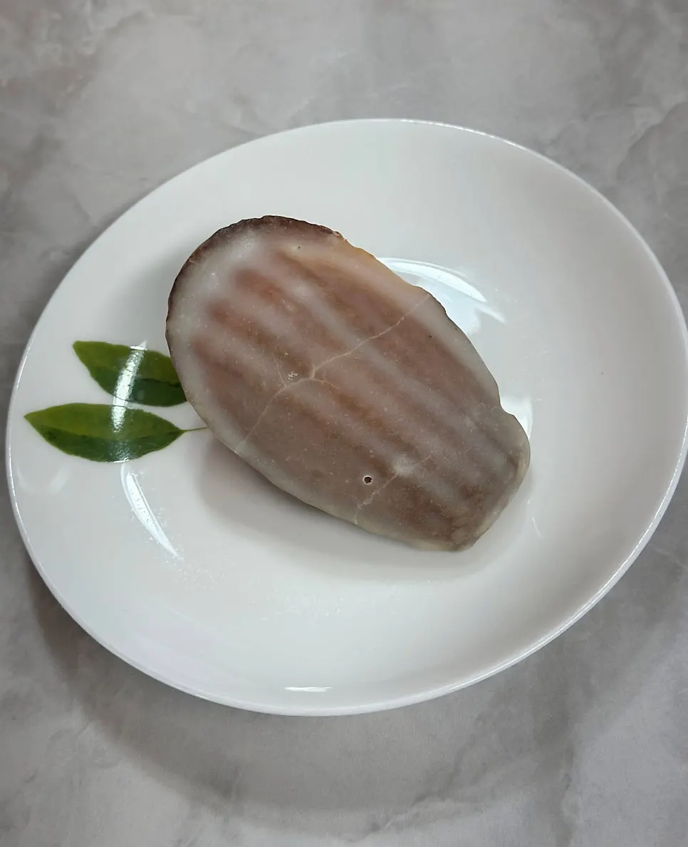 Cross-section of a nunettine financier cut in half