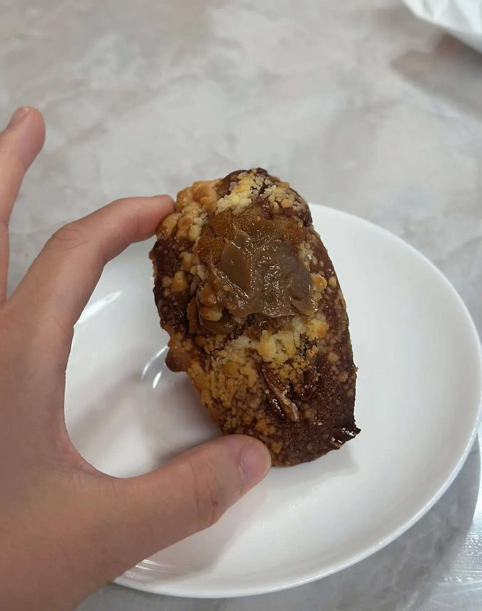 Lemon madeleine and espresso pecan madeleine
