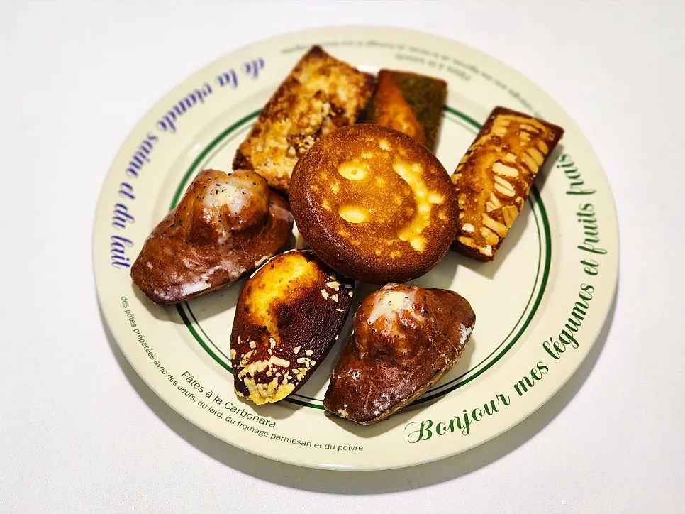 Baked goods plated for a home café