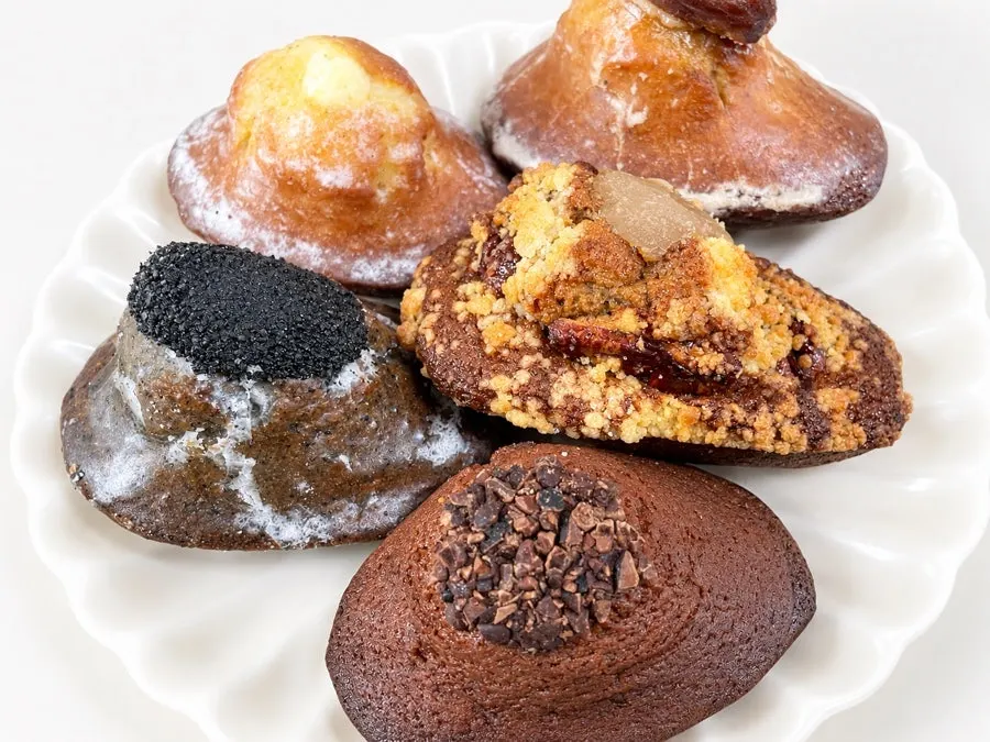 Plate filled with several kinds of baked goods
