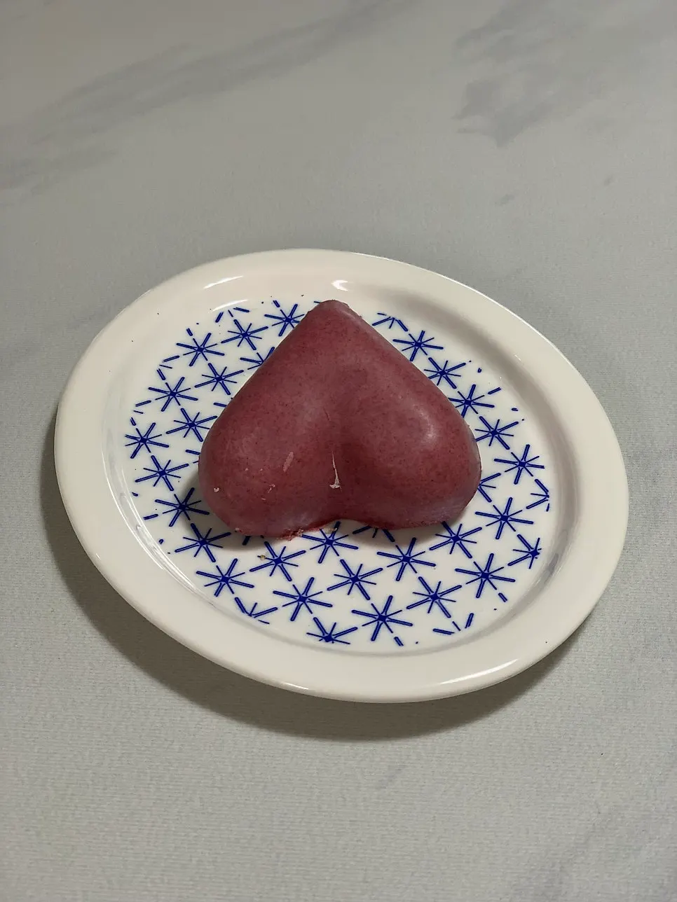 Exterior of the raspberry madeleine