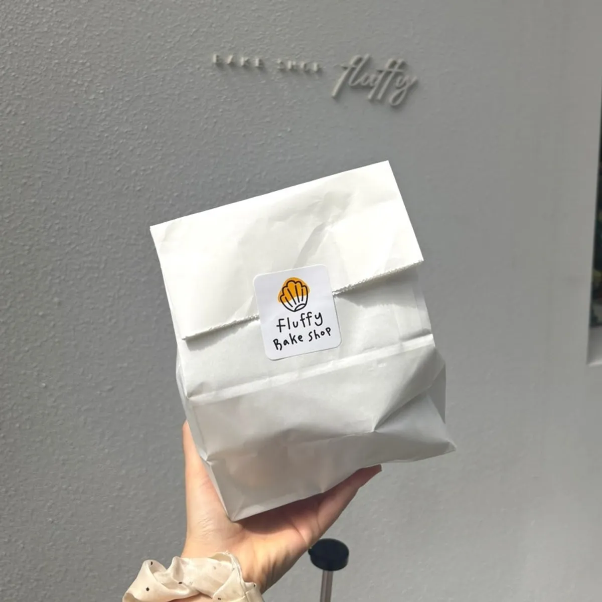 A signature photo of baked goods at Fluffy Bake Shop near Gongdeok Station