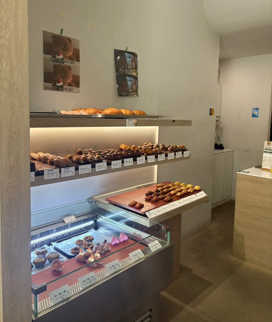 Display of in-house baked goods and salt bread
