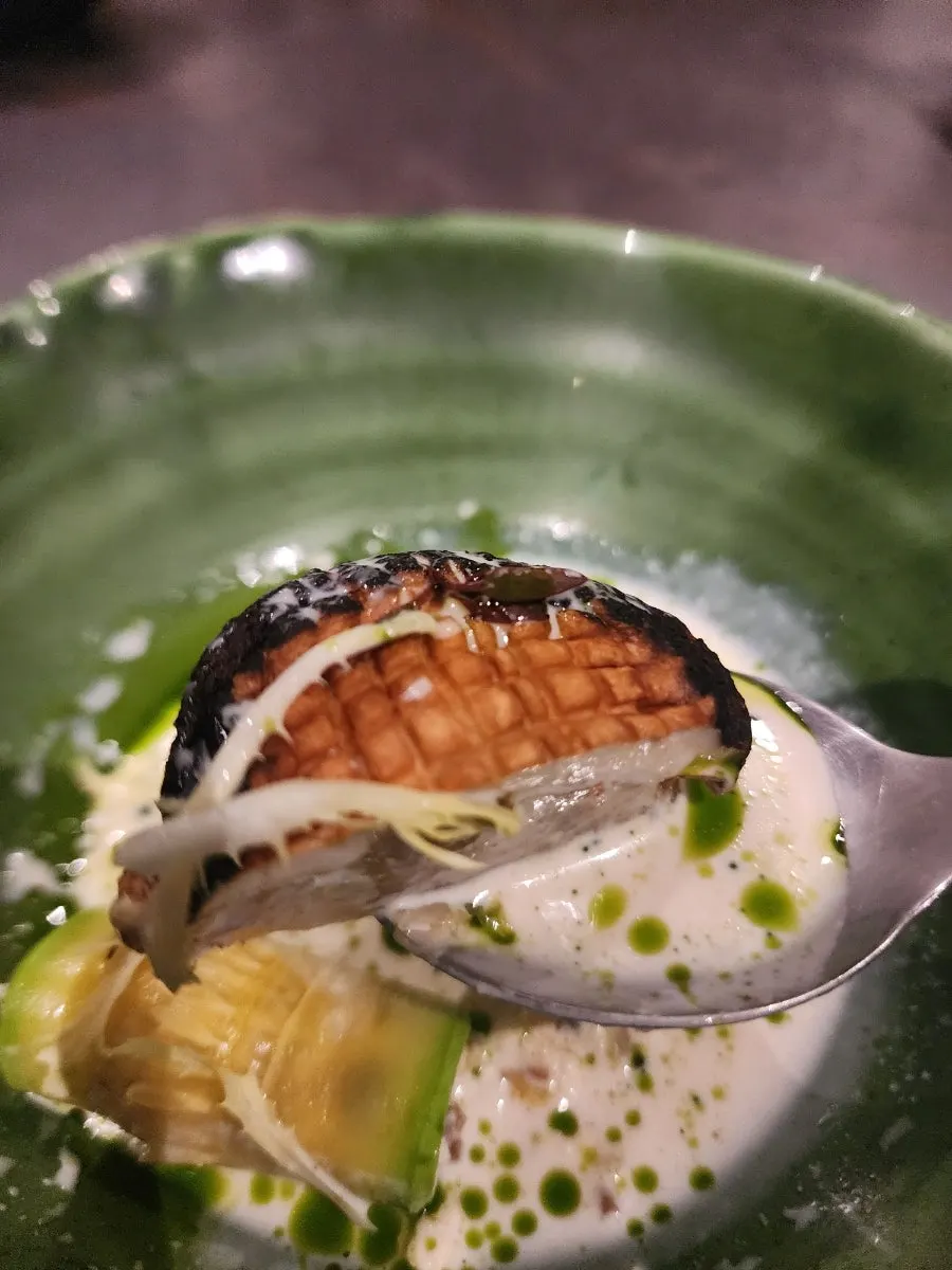 Shiitake shrimp and zucchini dish