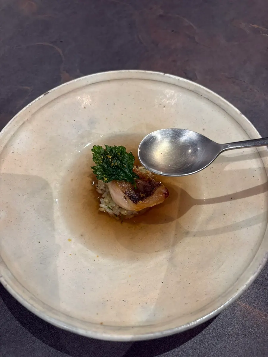 보리참나물밥과 숭어알을 곁들인 옥돔