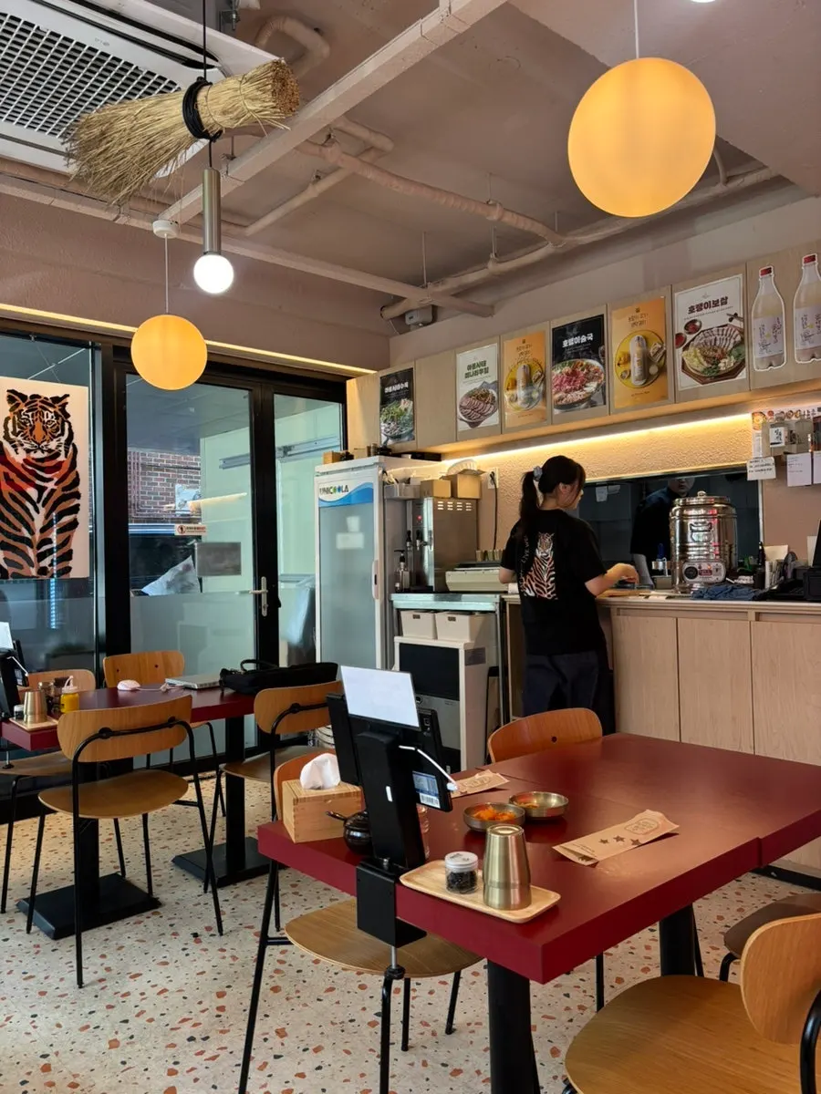 Casual interior of the restaurant