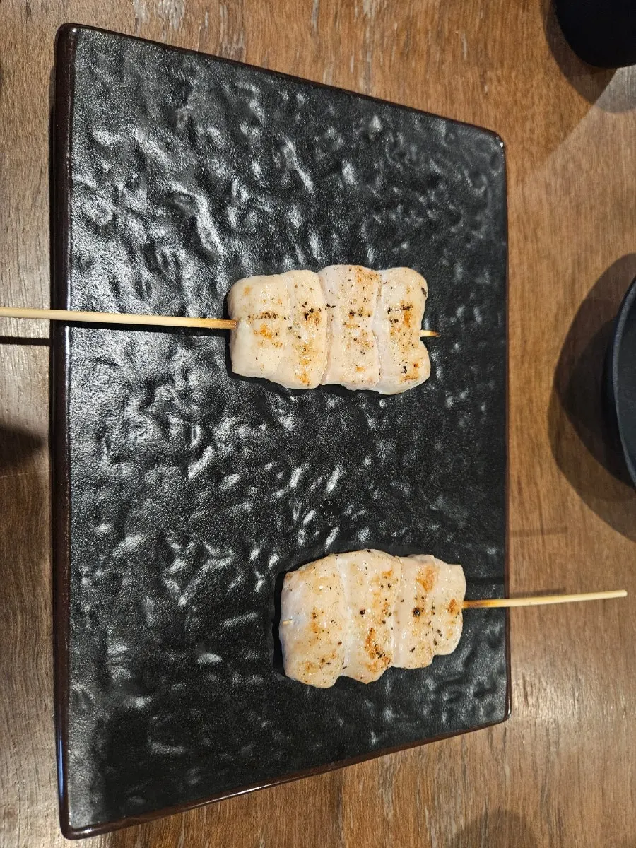 Table setting for the 9-skewer yakitori course