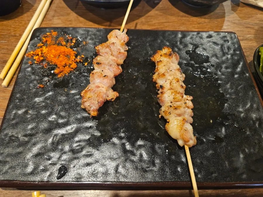 Crunchy breast cartilage skewer
