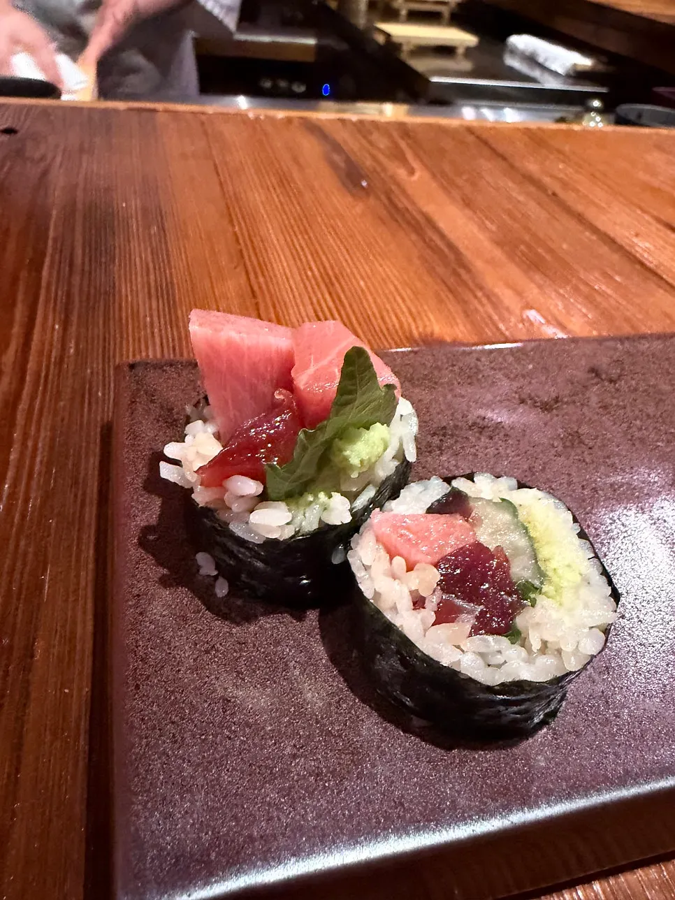 Maki combining sweet seaweed and kinmedai