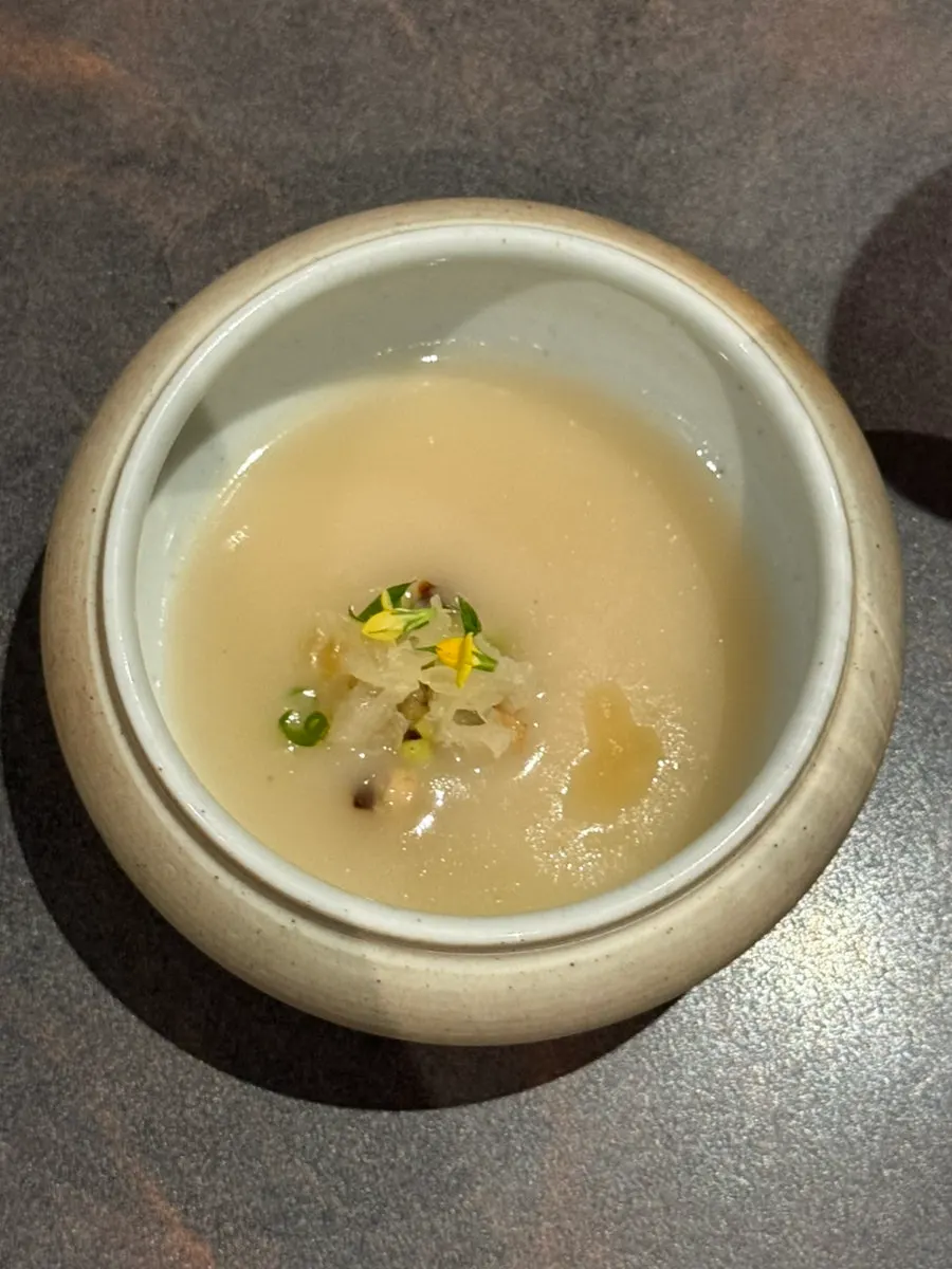 First course, Woo-Gye Jin-juk porridge
