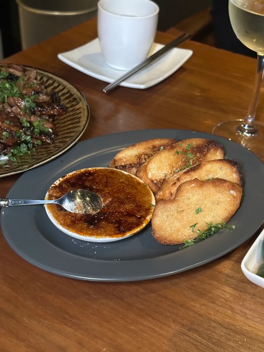 Ankimo brûlée at Orot Robata