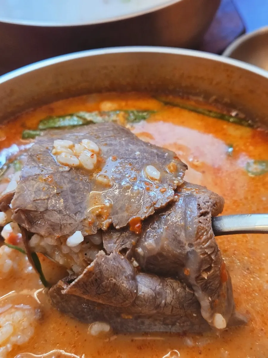 Gukbap filled with tripe and meat