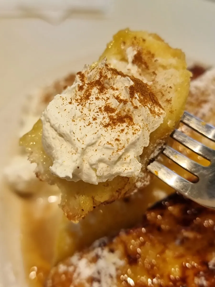 Eating French toast at HEOD Gongdeok