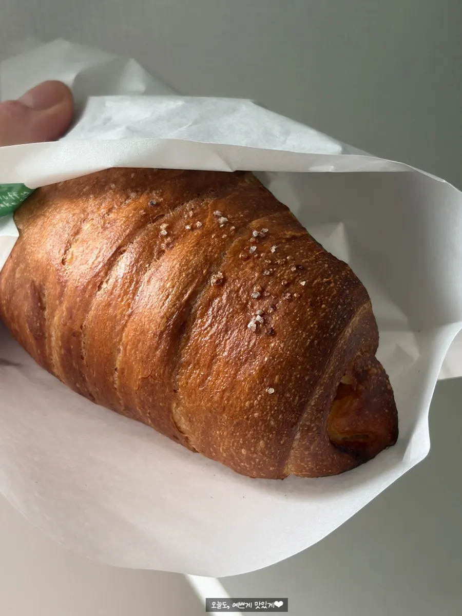 A single piece of salt bread from Fluffy Bake Shop