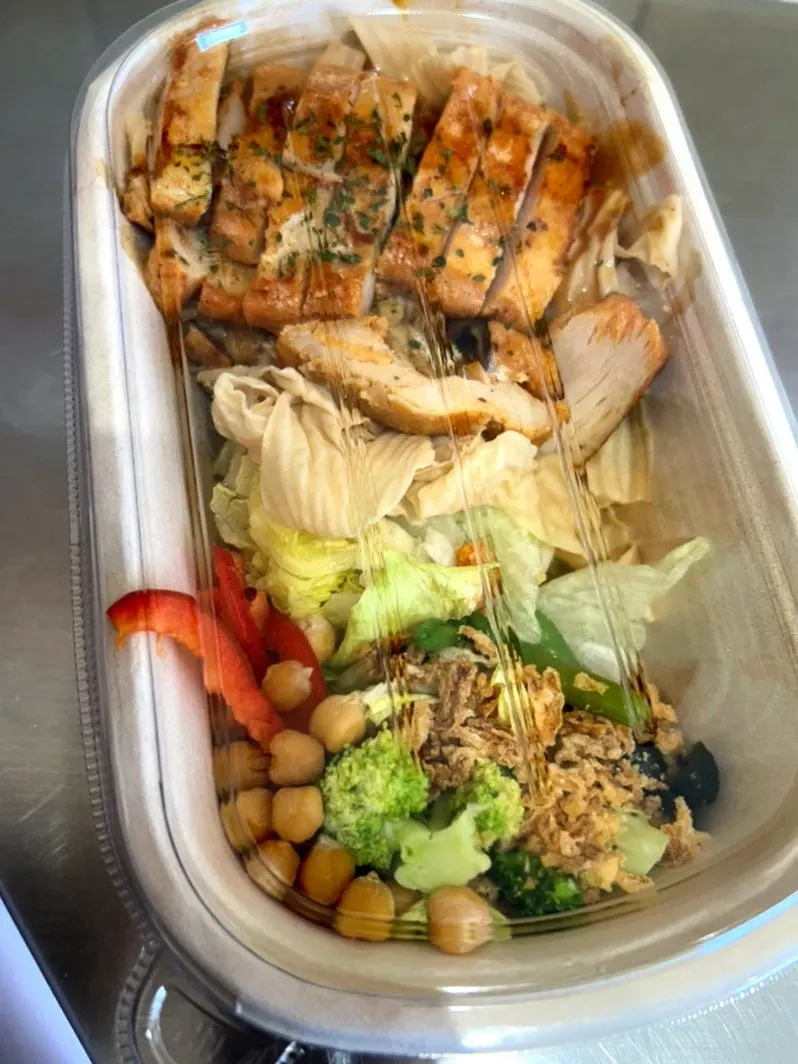 Generous grilled chicken breast topping