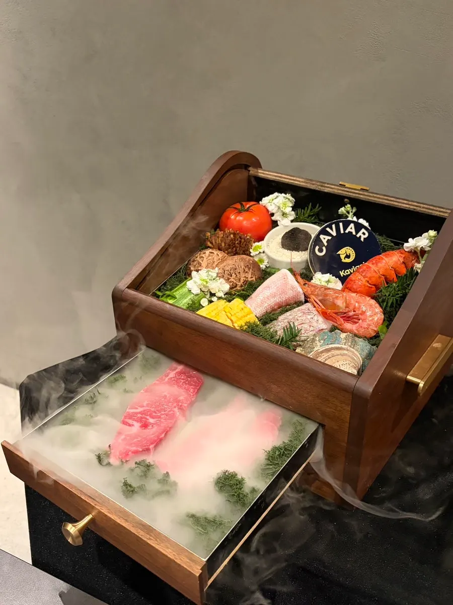 Ingredients showing used in the Lunch C course