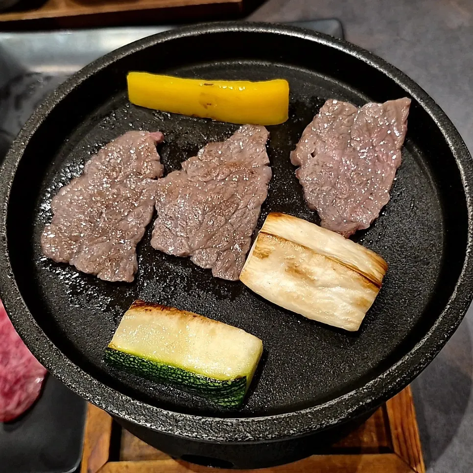 우수 공덕점 디너B 코스 마무리 장면