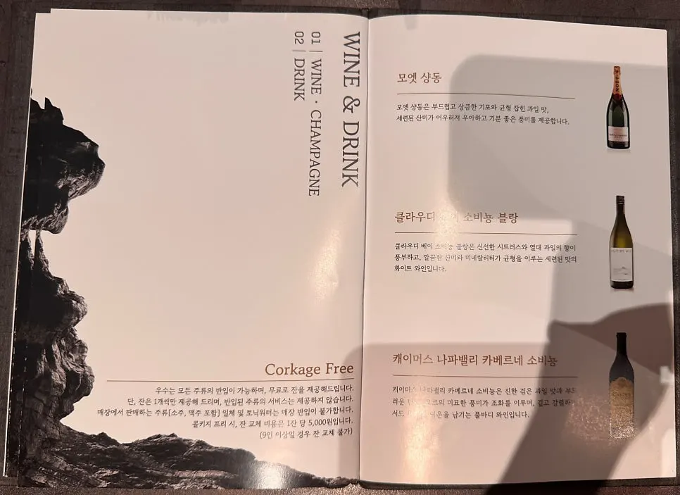 Sheet introducing Usu's signature menu items