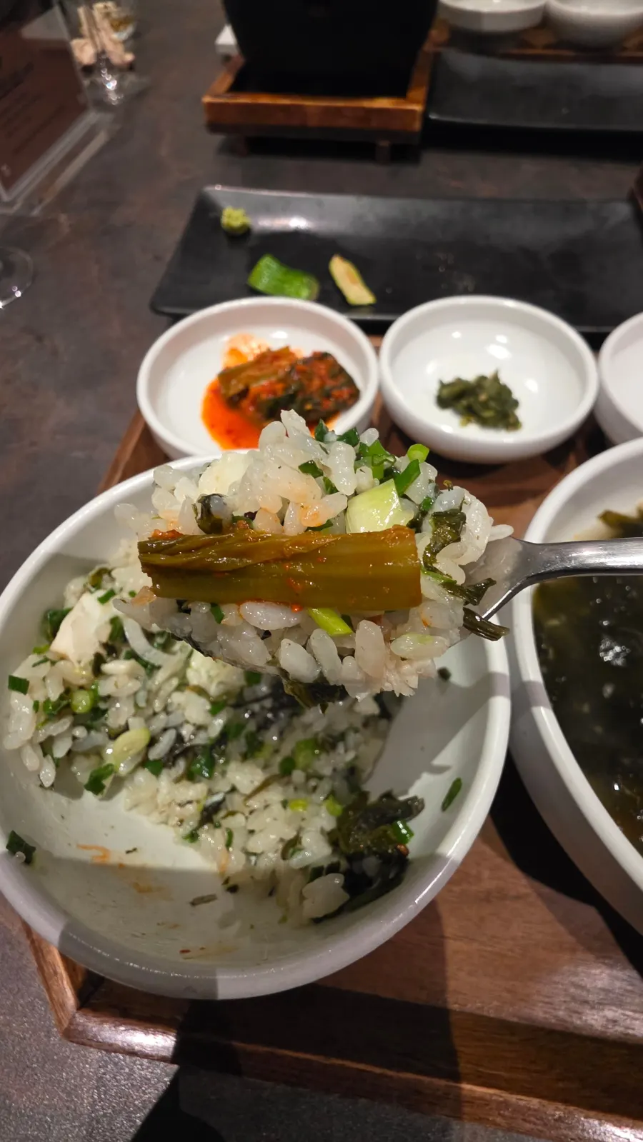 Bowl of rice scooped from the pot rice
