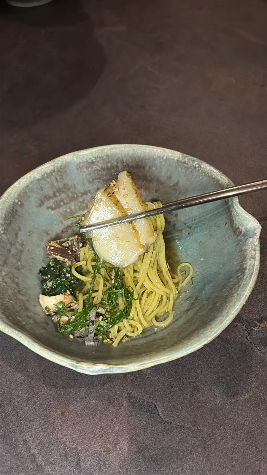 Abalone oysaek chija noodles