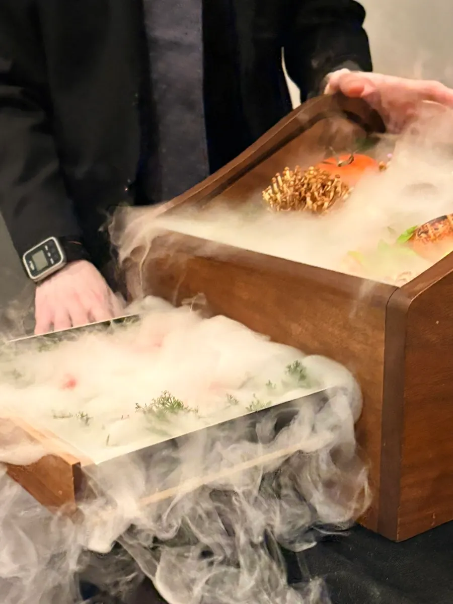 Hanwoo course menu and table setting