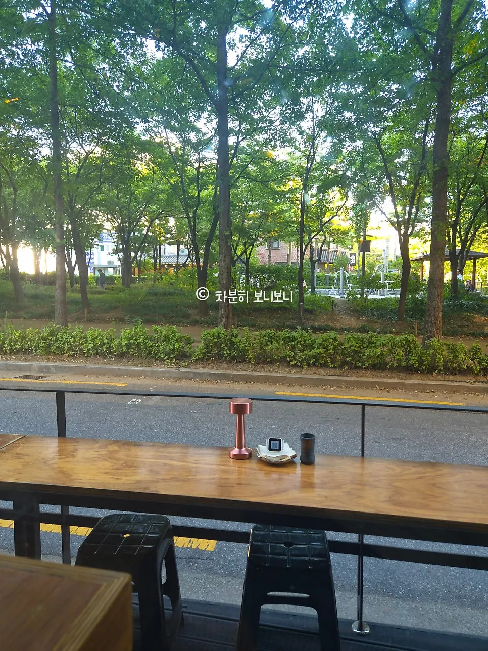 從燒鳥蕭夢眺望的京義線森林路景觀