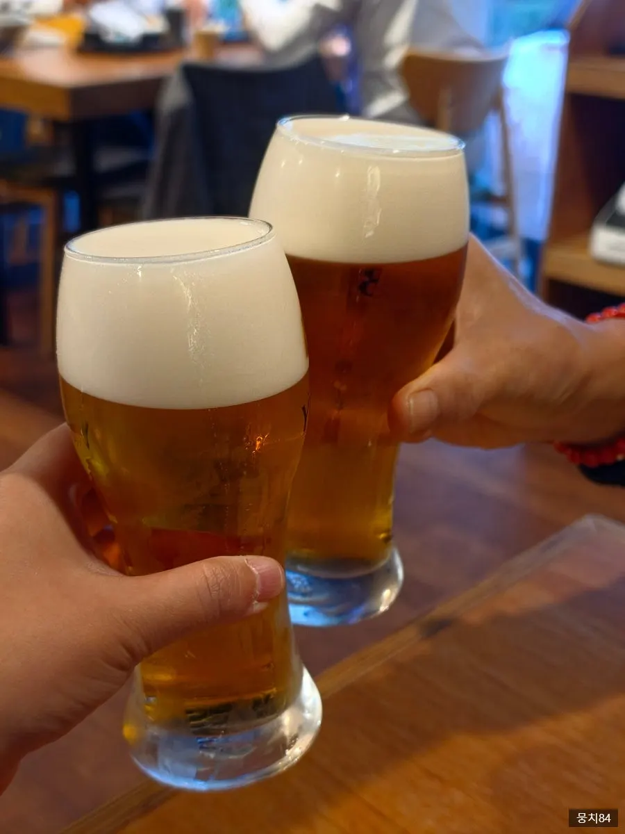 Another round of Ebisu draft beer