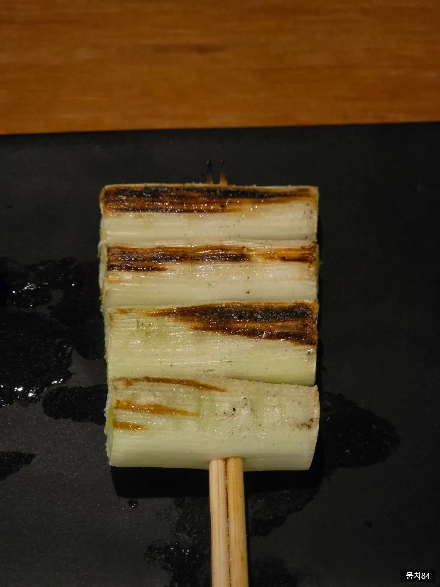 Plate of additional skewers ordered at Yakitori Shomong