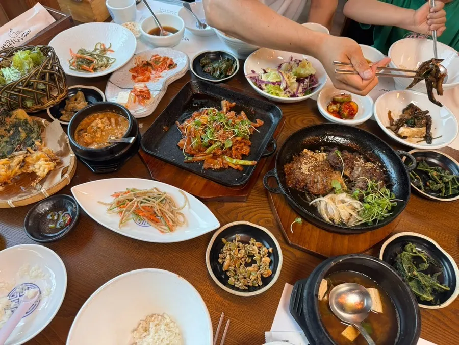 After a Korean set meal
