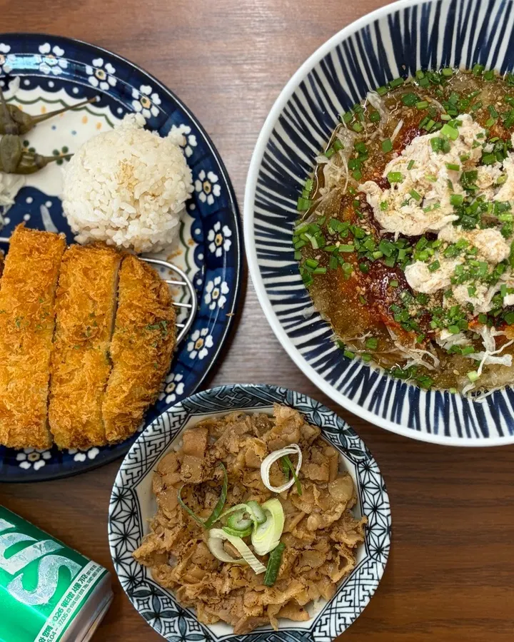 돈카츠 세트와 미니 부타동 사진