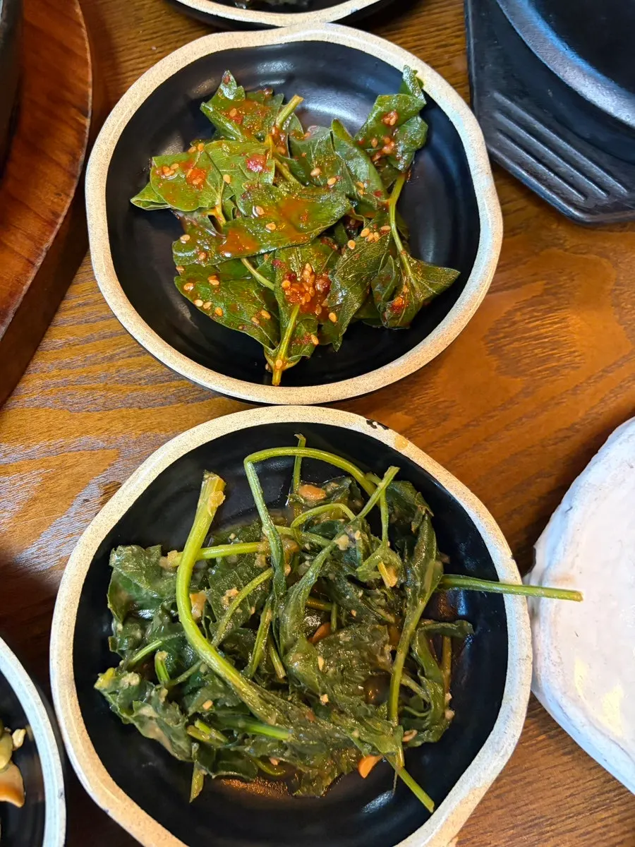 Generous Korean set-meal spread