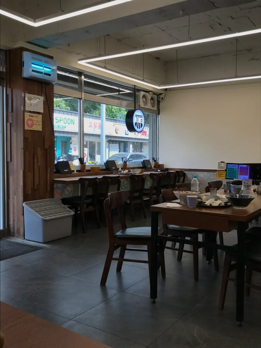 Interior with solo seats and tables