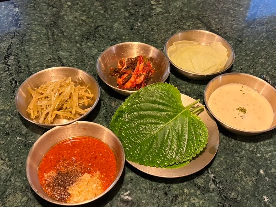공중 반반 세트 2인 상차림