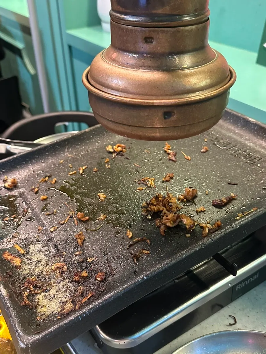 Fried rice made with grilled kimchi and meat