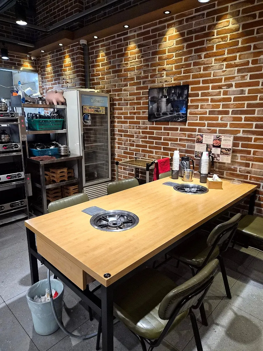 Clean dining area inside the restaurant