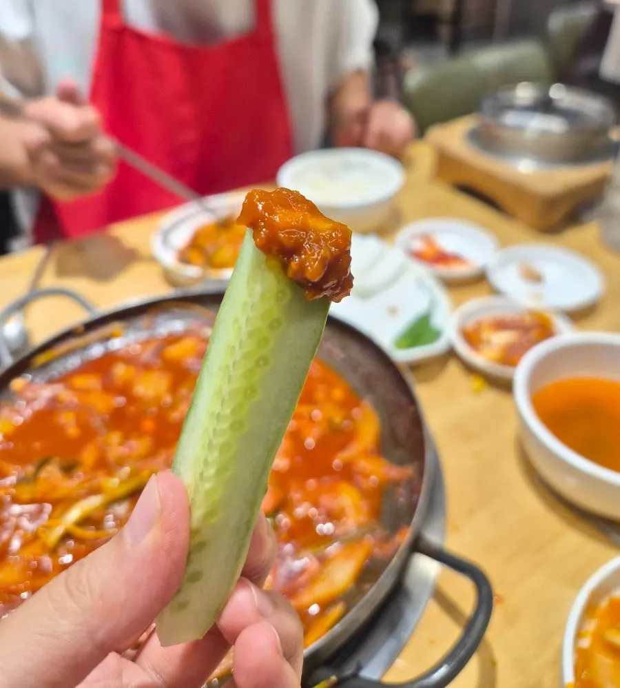 Cucumber side dish that cuts through the spice