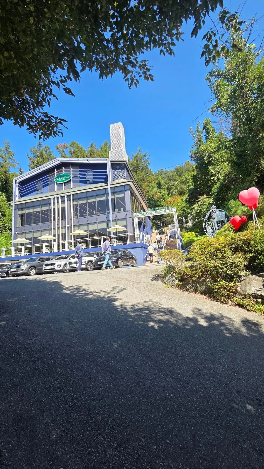 View of La Cuesta café near Hwadam Botanic Garden
