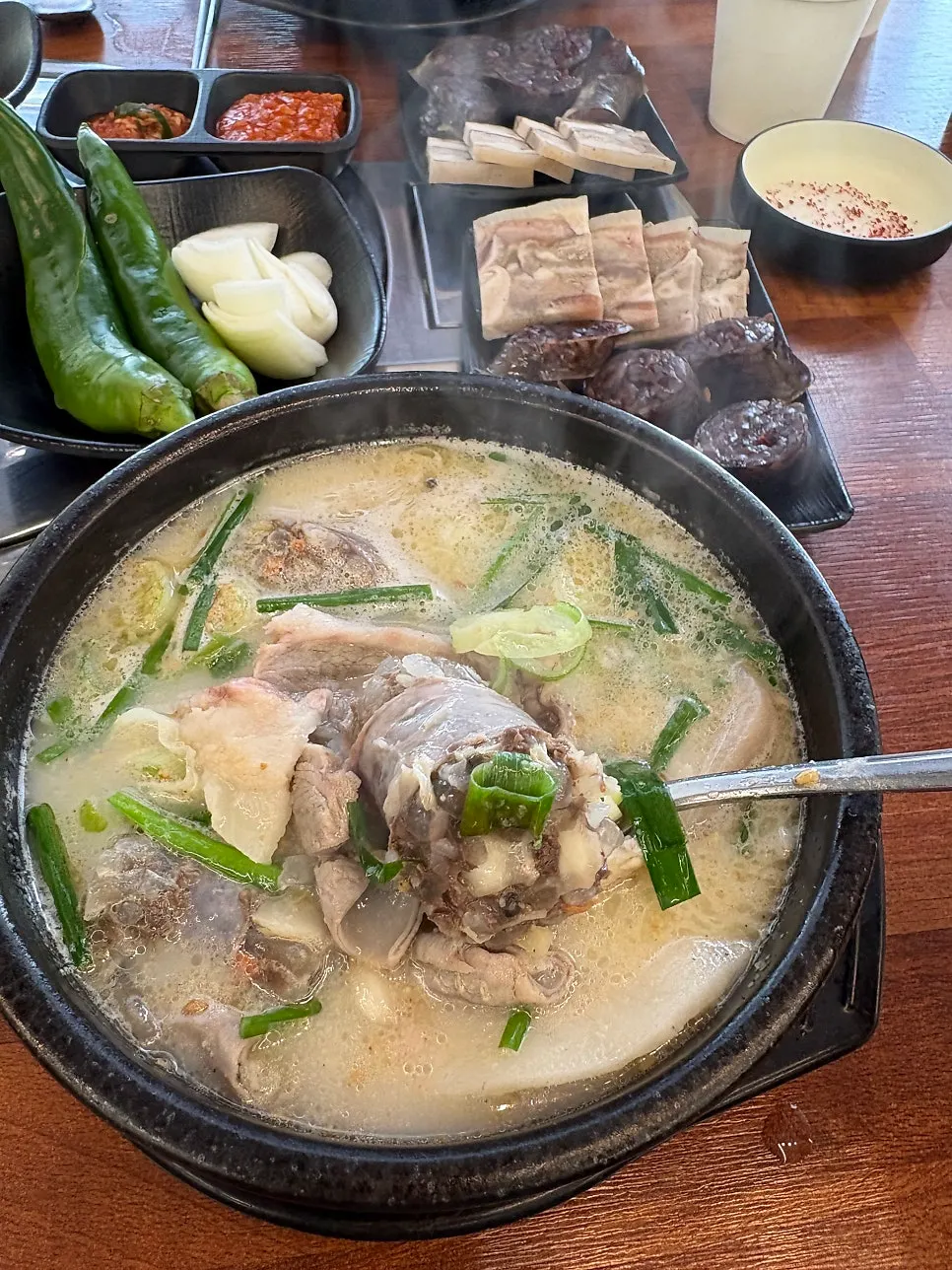 Sundaeguk generously filled with sundae and meat