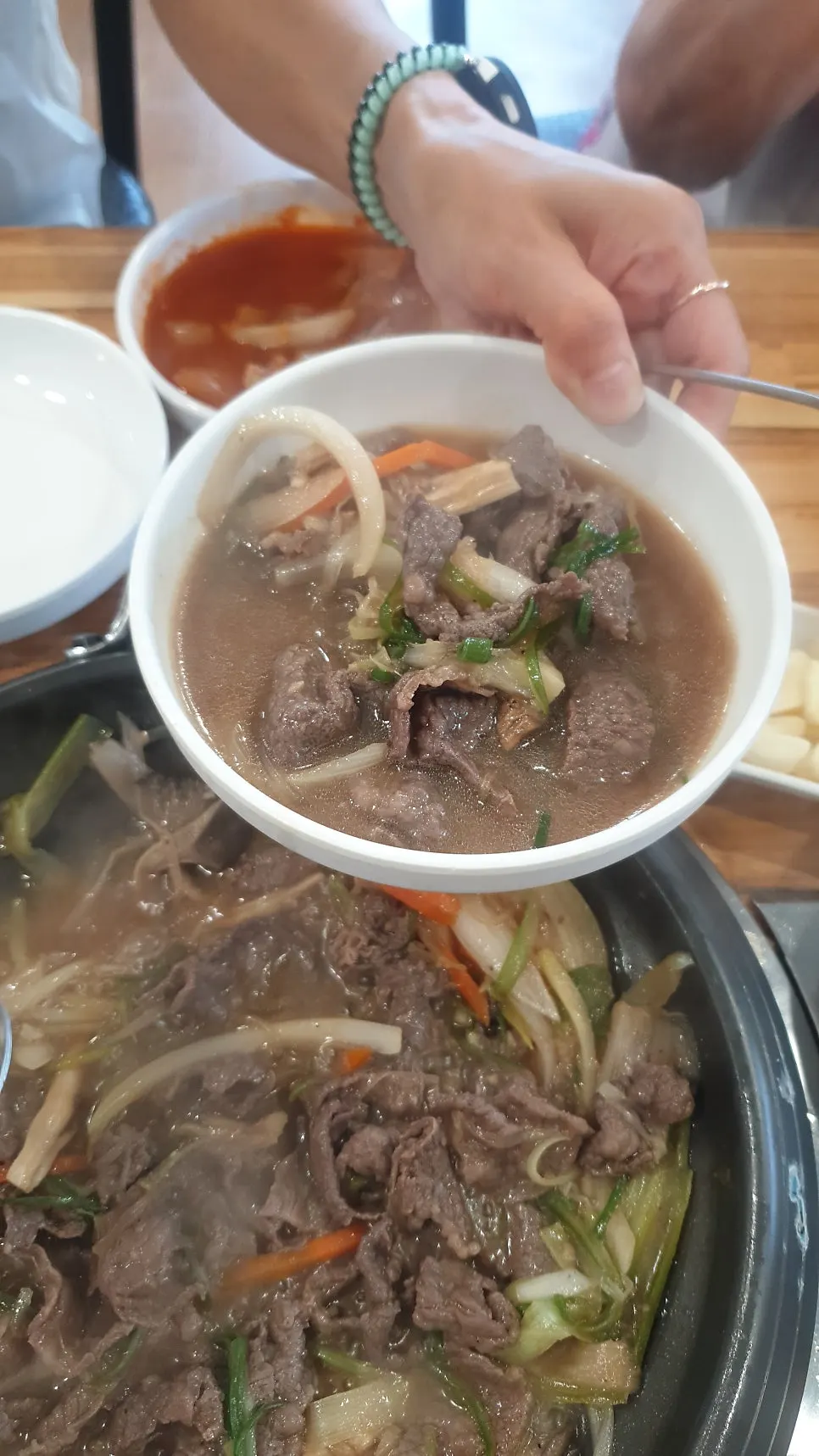 불고기 한 젓가락 클로즈업