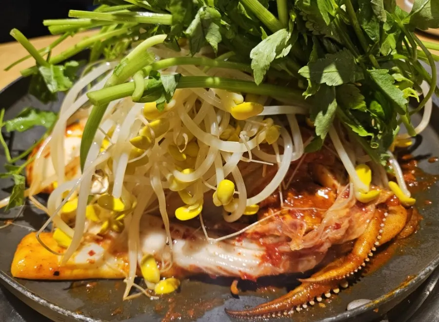Squid-and-pork duruchigi with vegetables