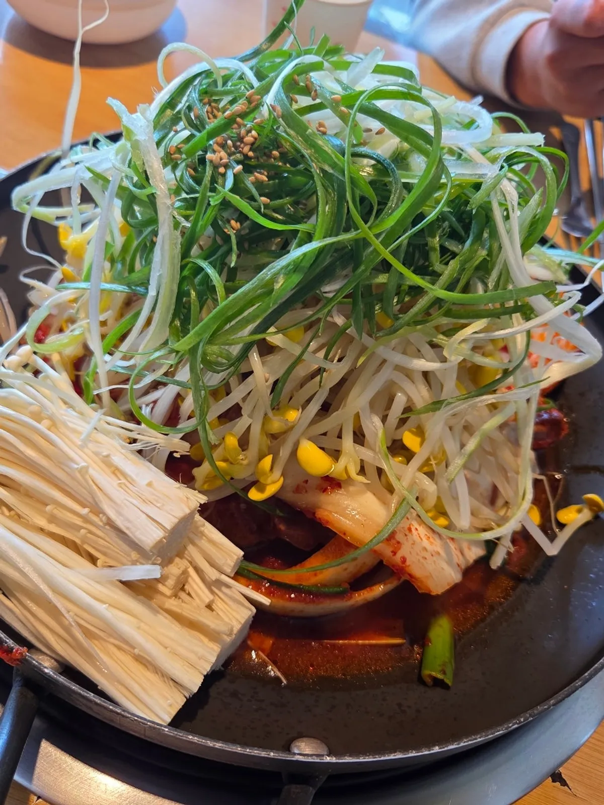 A bowl of complimentary seaweed soup