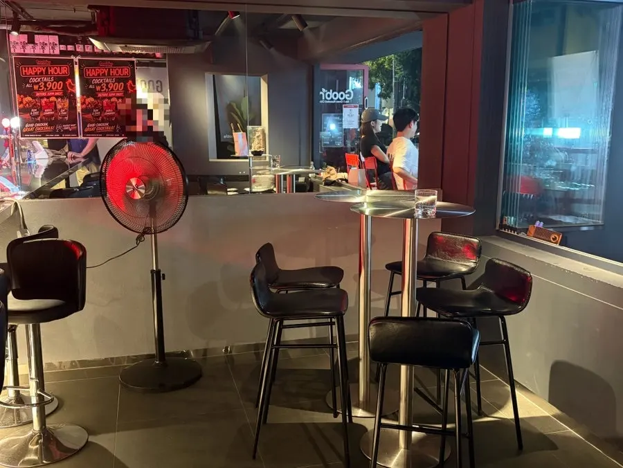 Clean, well-organized interior of the restaurant