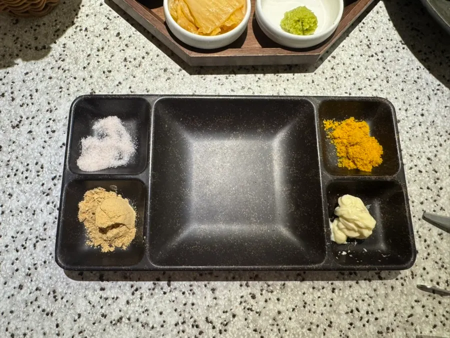 Side dish spread to accompany the meat