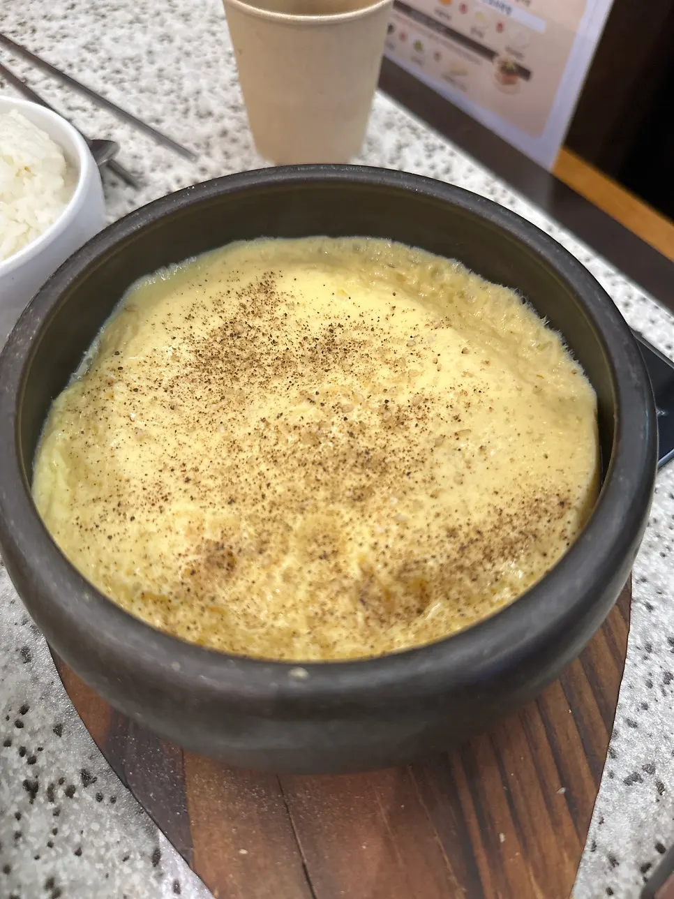 Free fluffy steamed egg and soybean paste stew