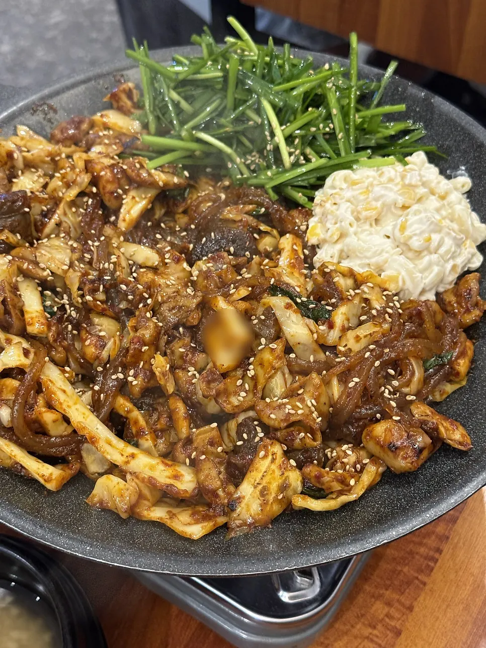 주문한 순대곱창 2인분 한 상