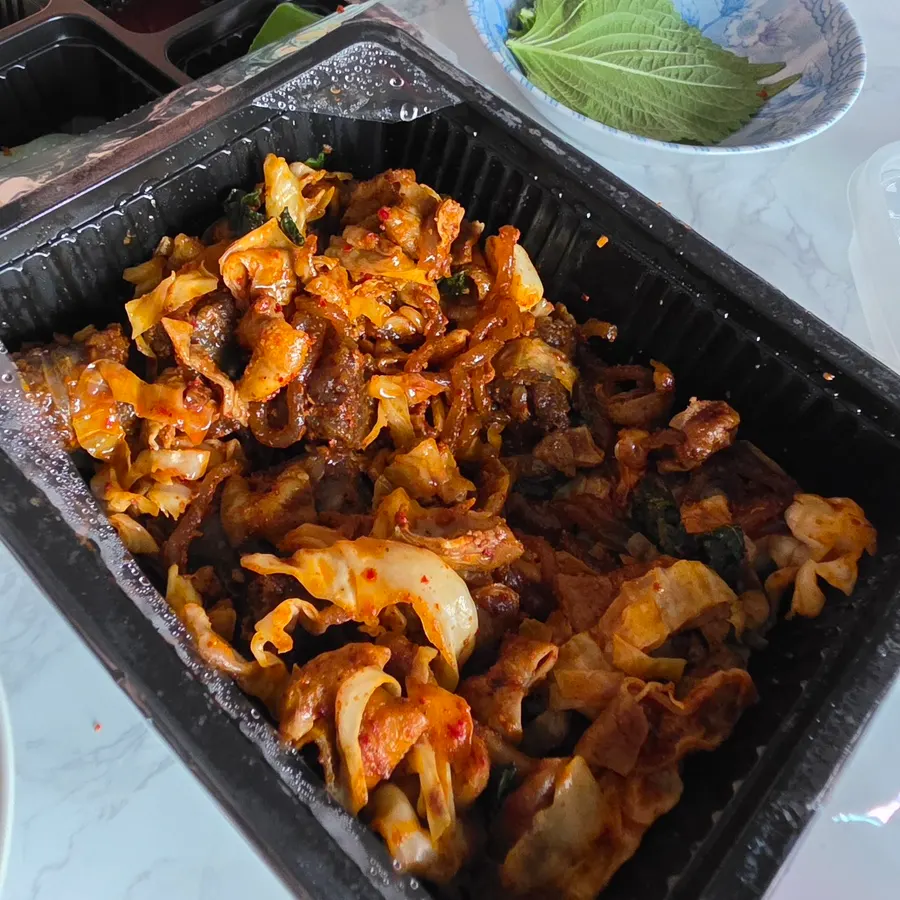 Portion size of sundae-gopchang for two, good for sharing