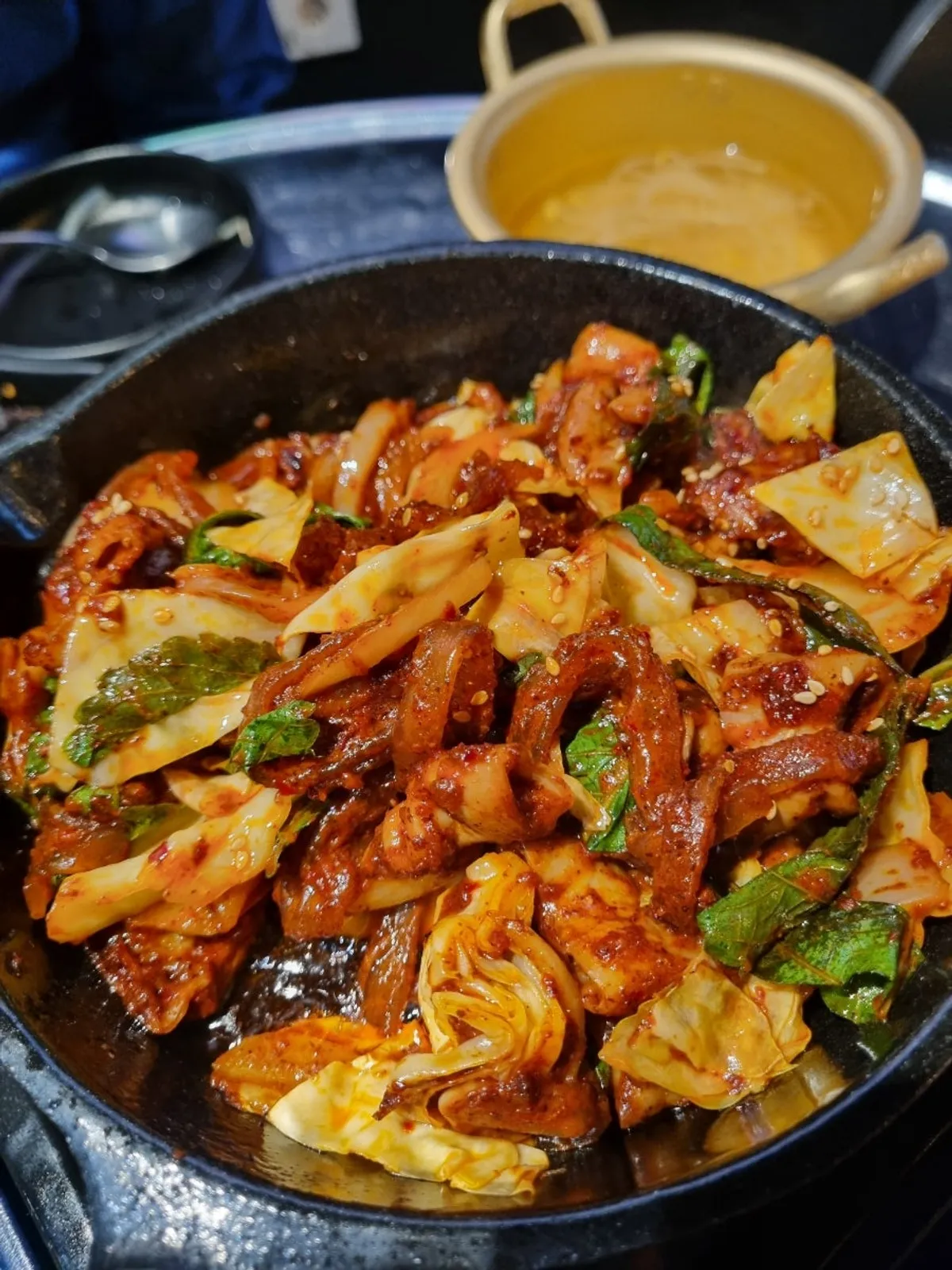 One serving of vegetable gopchang stir-fried over high heat