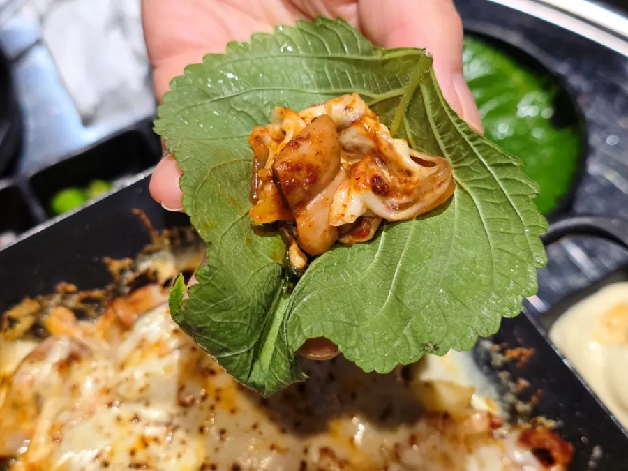 식사를 마친 곱창119 테이블
