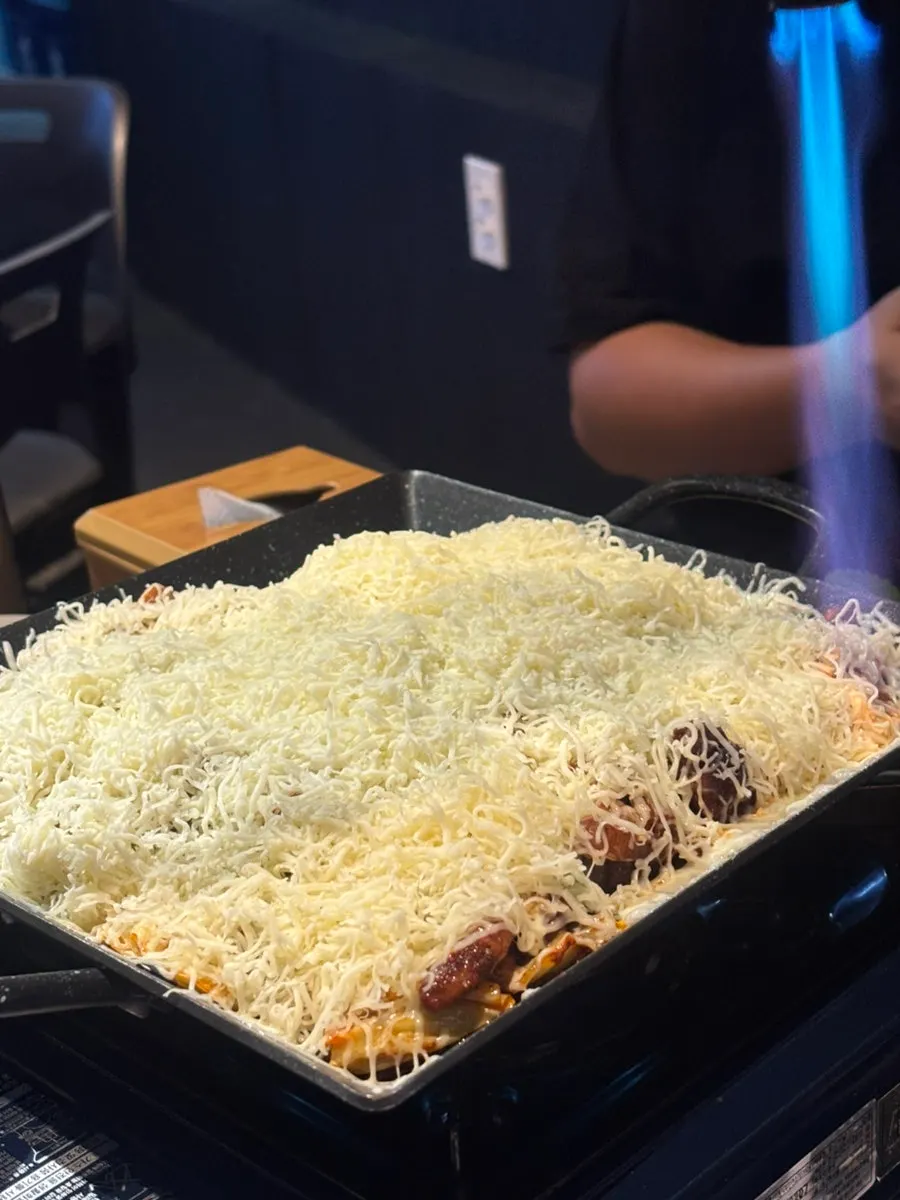 눈꽃치즈 올린 야채곱창 세트 3인